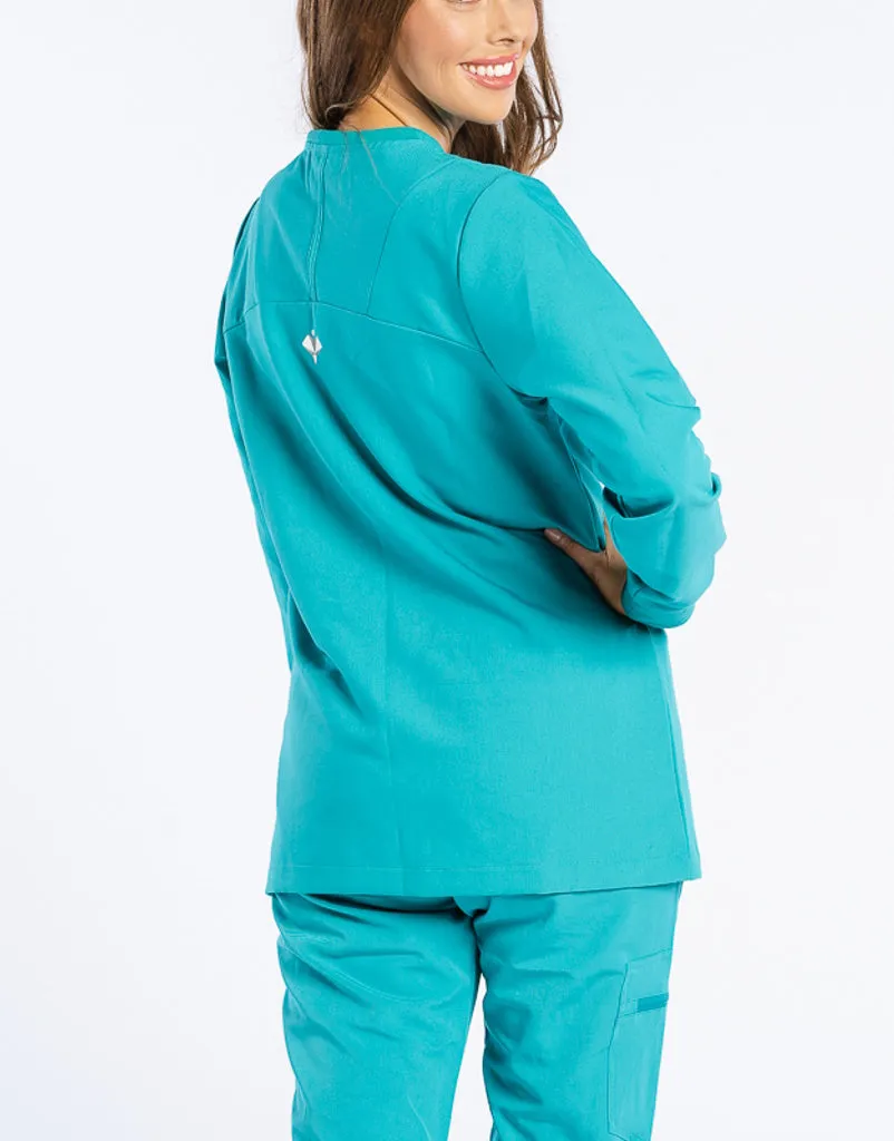 Scrub Jacket Zip Up - Sydney Teal