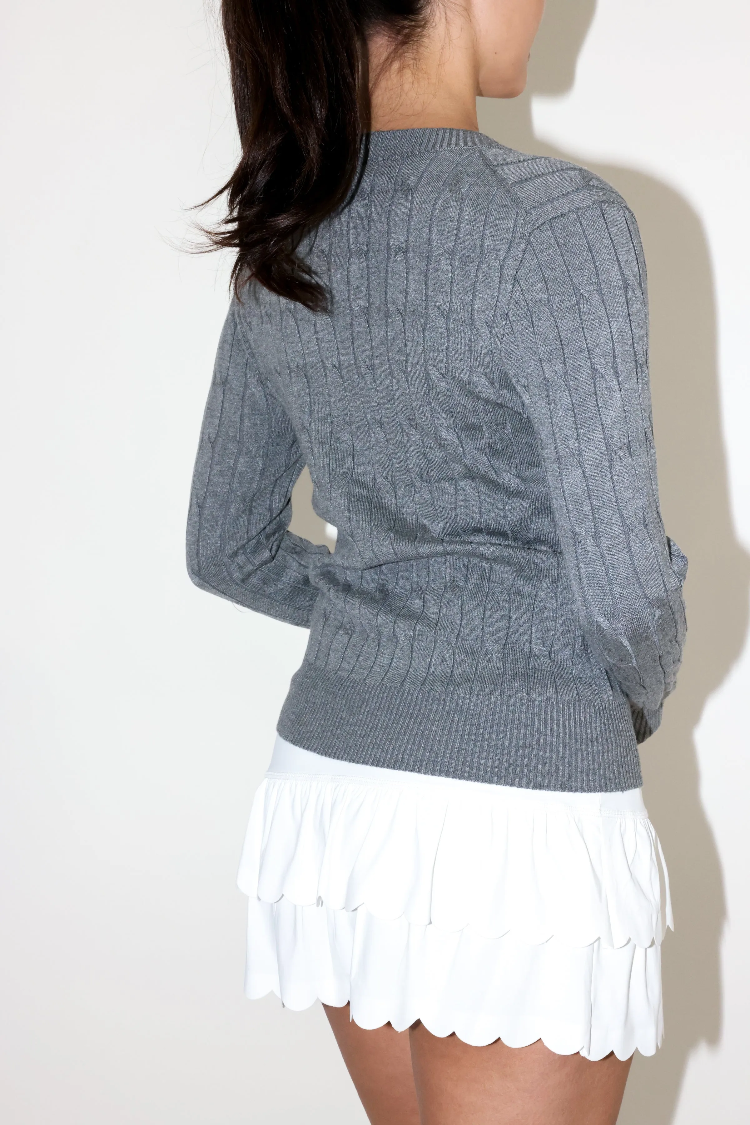 Shelly Cable Crew Neck Sweater