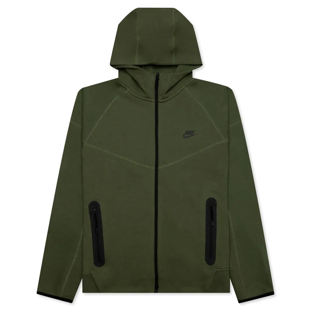 Sportswear Tech Fleece Windrunner Full Zip Hoodie - Medium Olive/Black