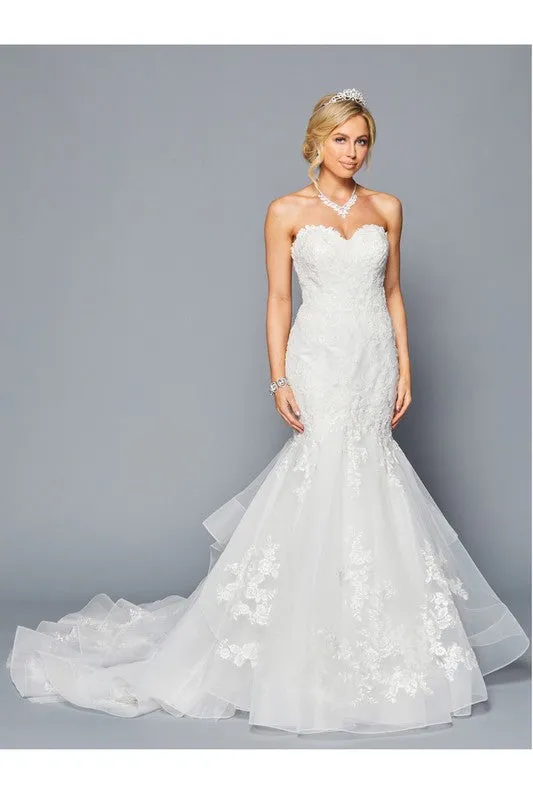 Strapless Sweetheart Neck Bridal Gown