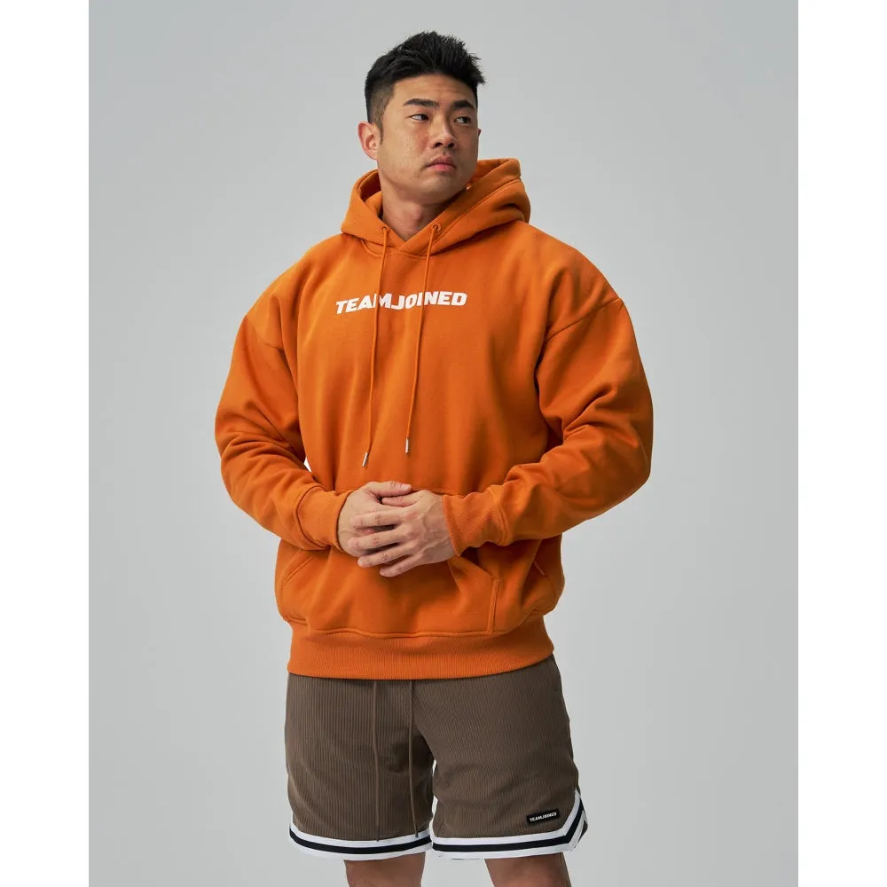 TEAMJOINED JOINED LOGO OVERSIZED HOODIE-ORANGE