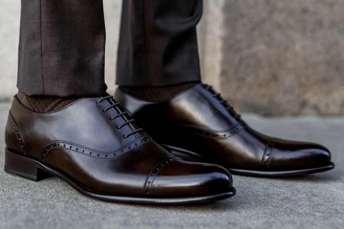 The Brando Semi-Brogue Oxford - Chocolate