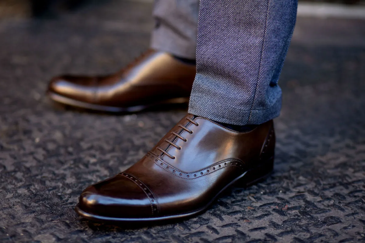 The Brando Semi-Brogue Oxford - Chocolate