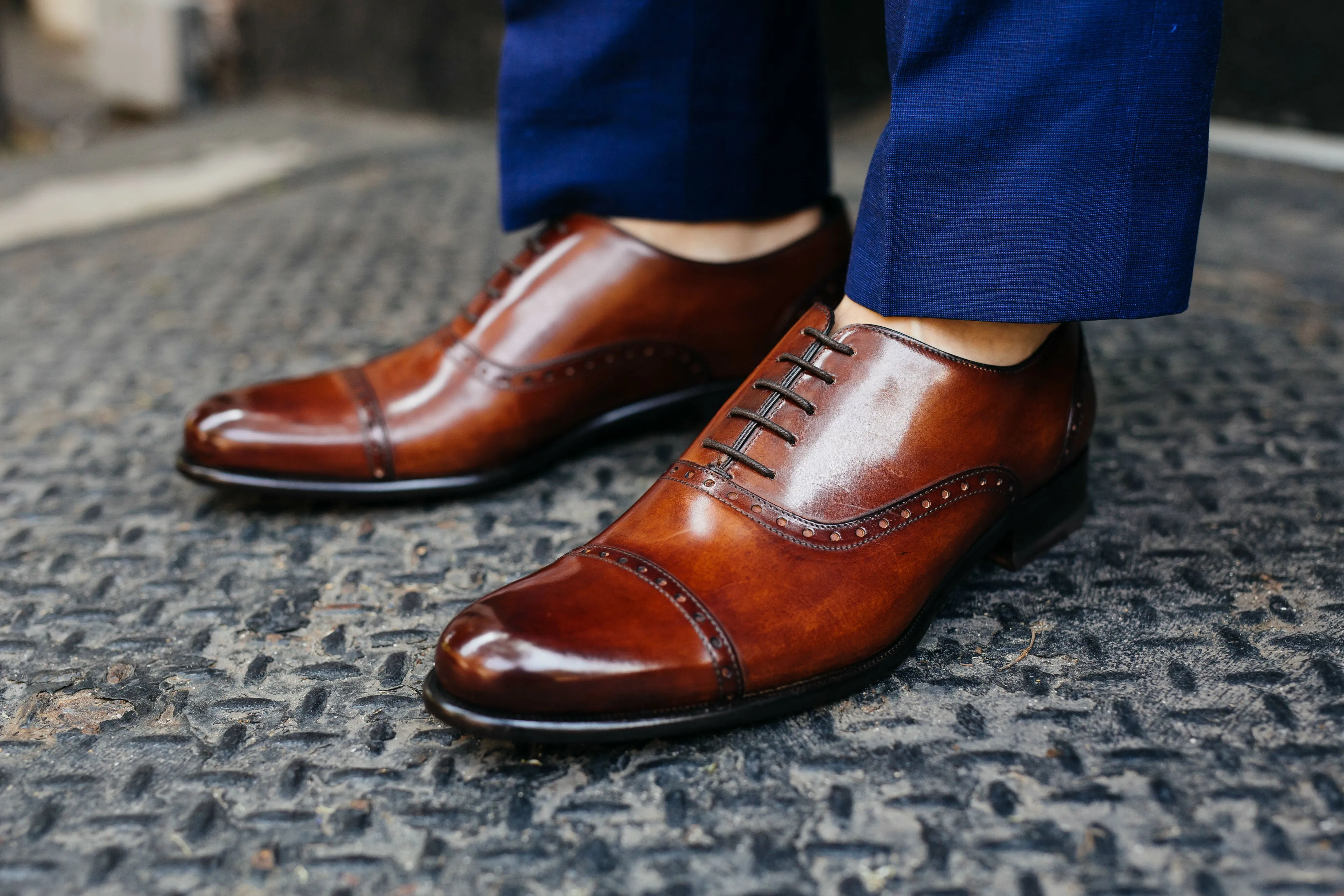 The Brando Semi-Brogue Oxford - Havana Brown