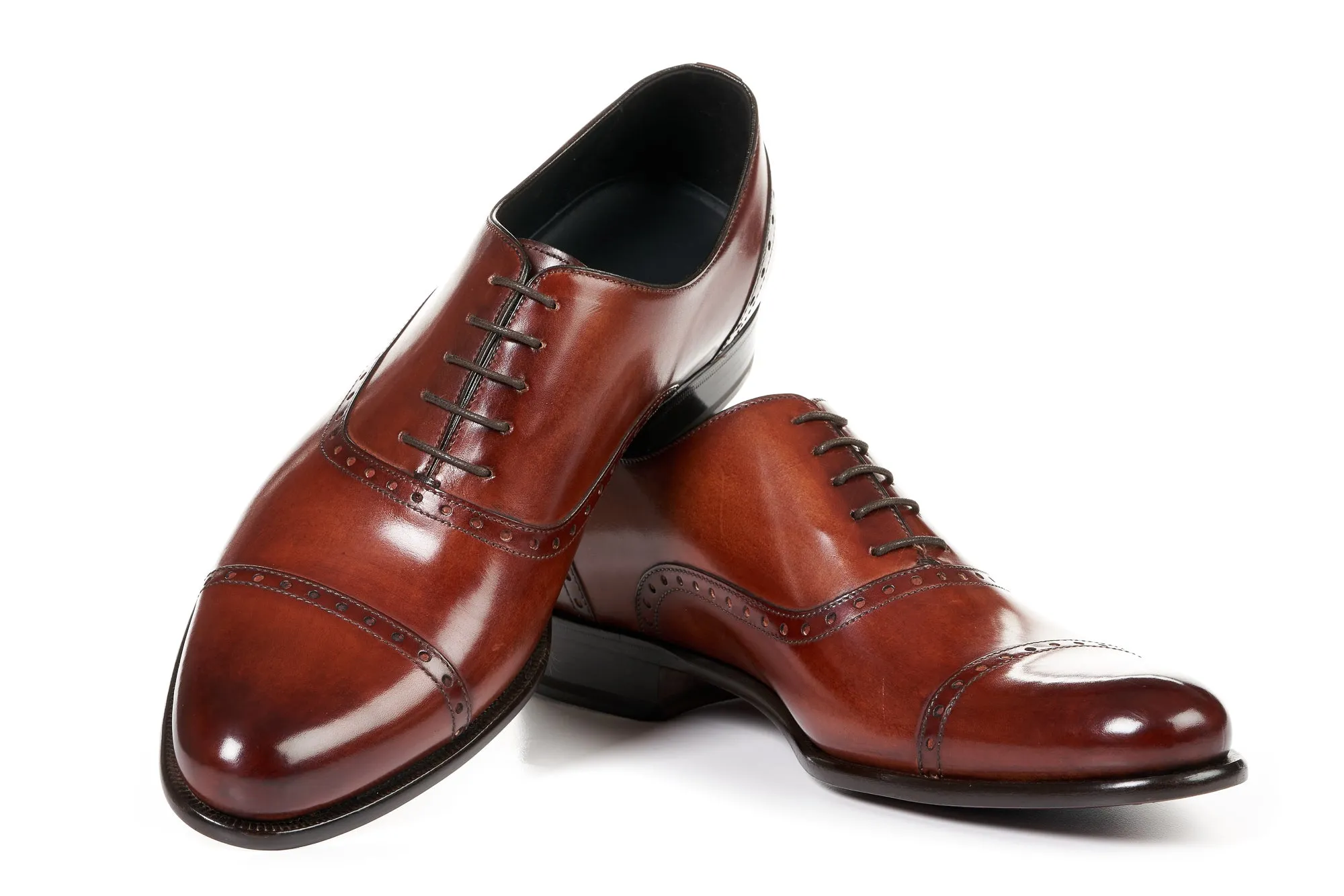 The Brando Semi-Brogue Oxford - Havana Brown