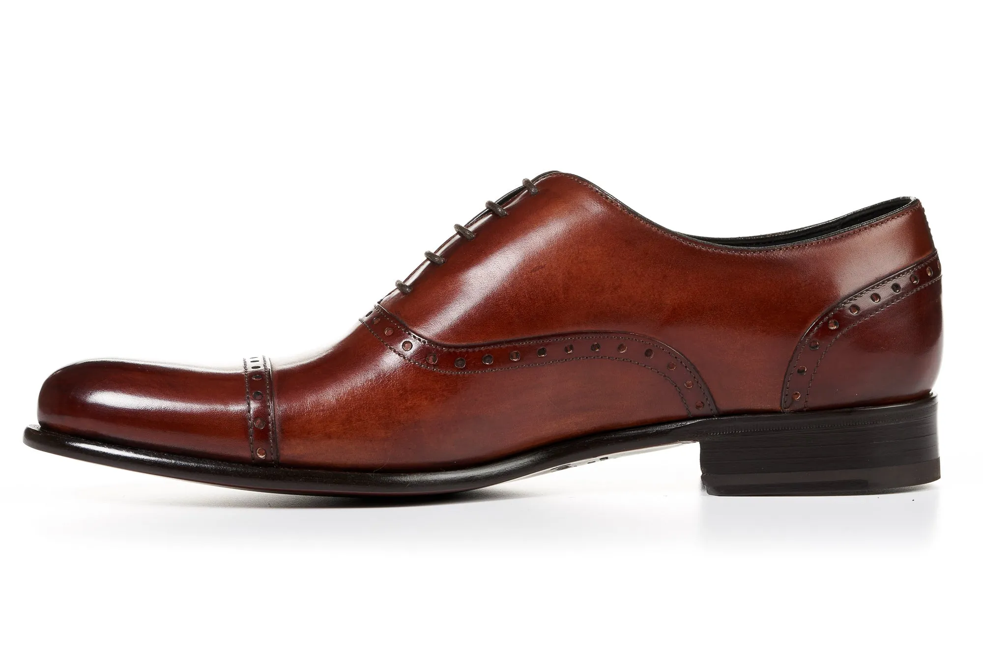 The Brando Semi-Brogue Oxford - Havana Brown