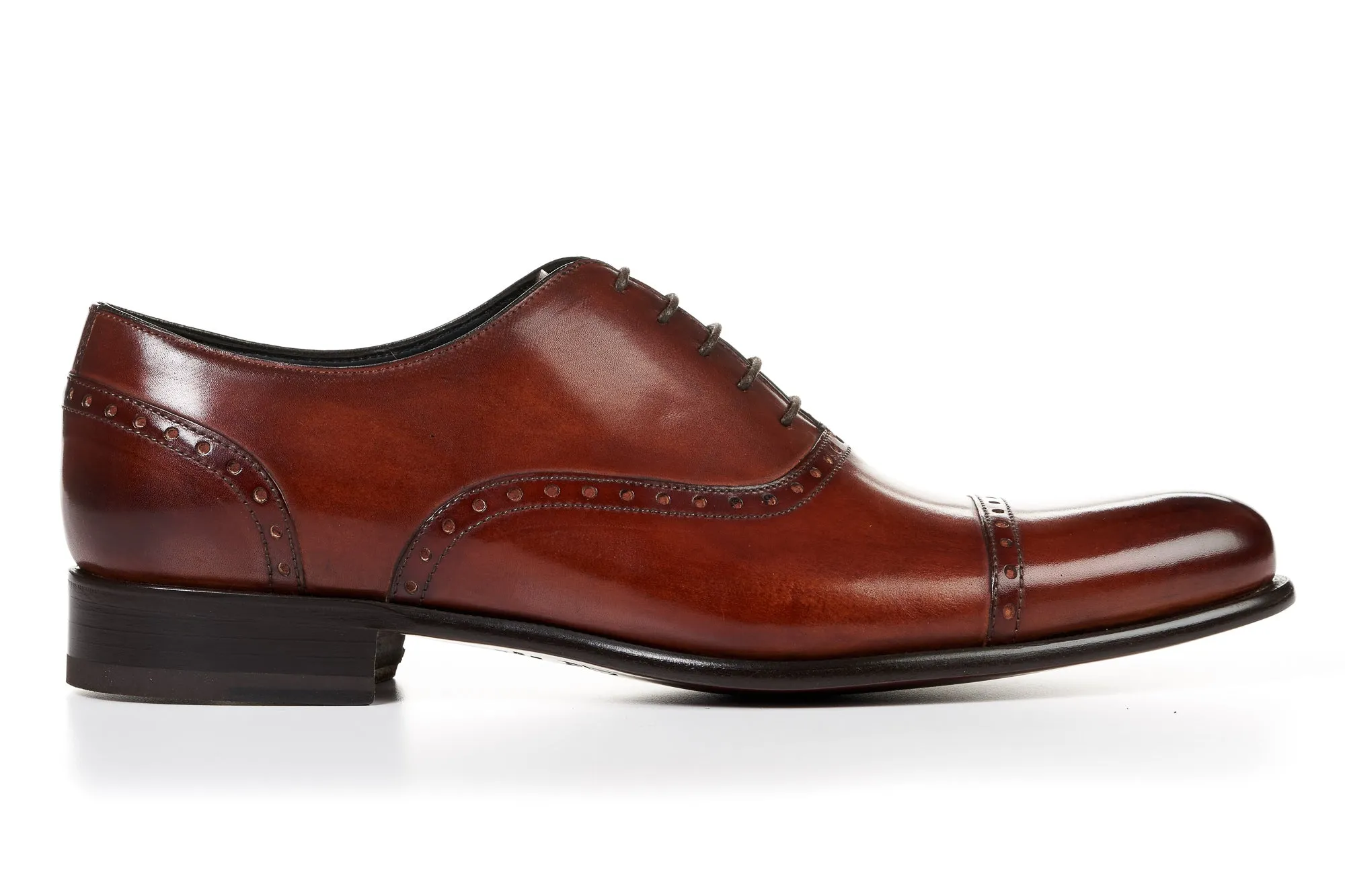 The Brando Semi-Brogue Oxford - Havana Brown