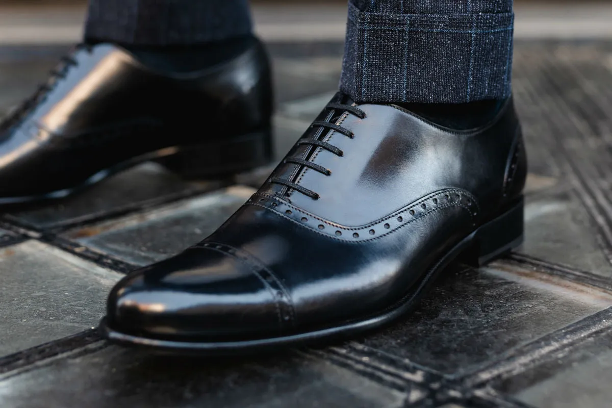 The Brando Semi-Brogue Oxford - Nero