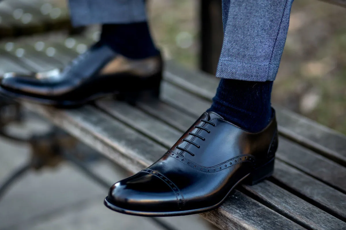 The Brando Semi-Brogue Oxford - Nero