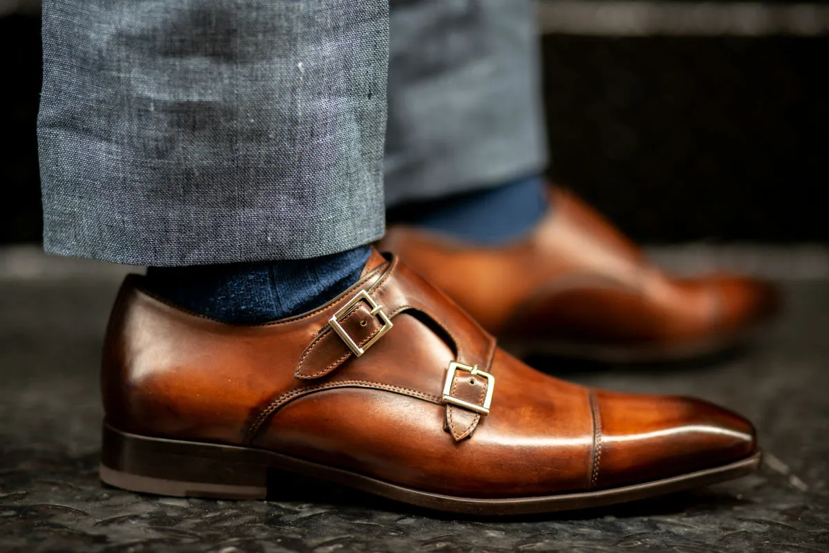 The Burton Double Monk Strap - Brown