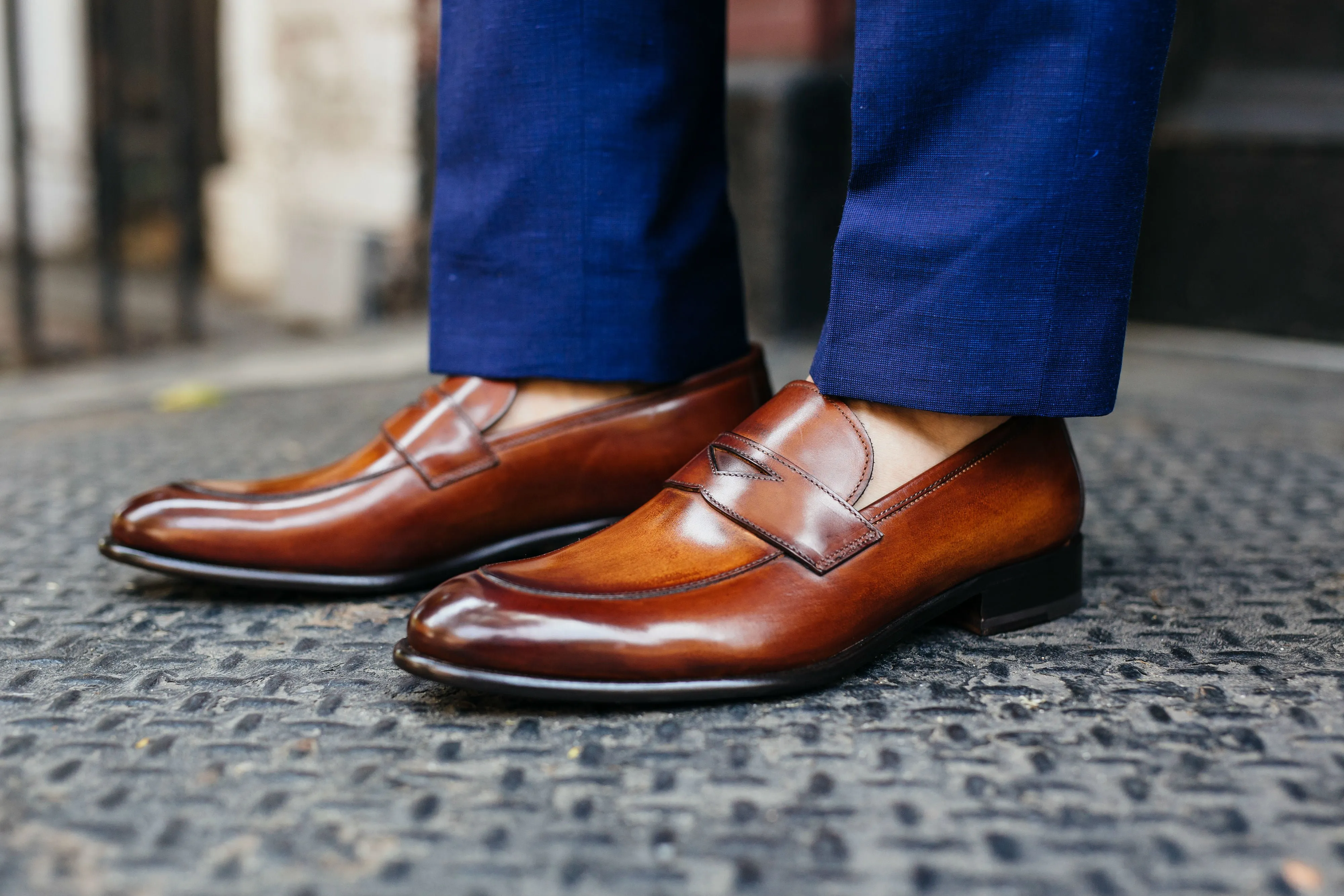 The Stewart Penny Loafer - Havana Brown