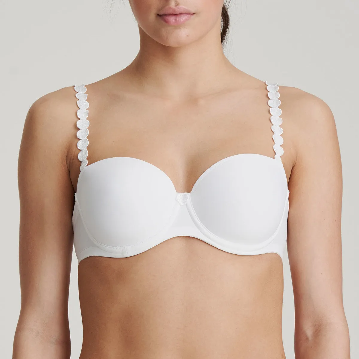 Tom Strapless Bra | White