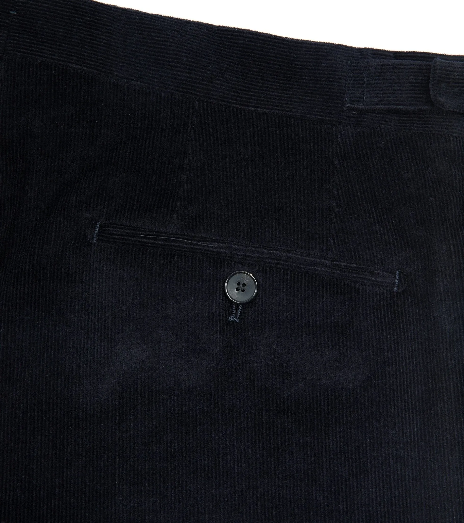 Trunk Wigmore Italian Cotton Needlecord Suit Trousers: Navy