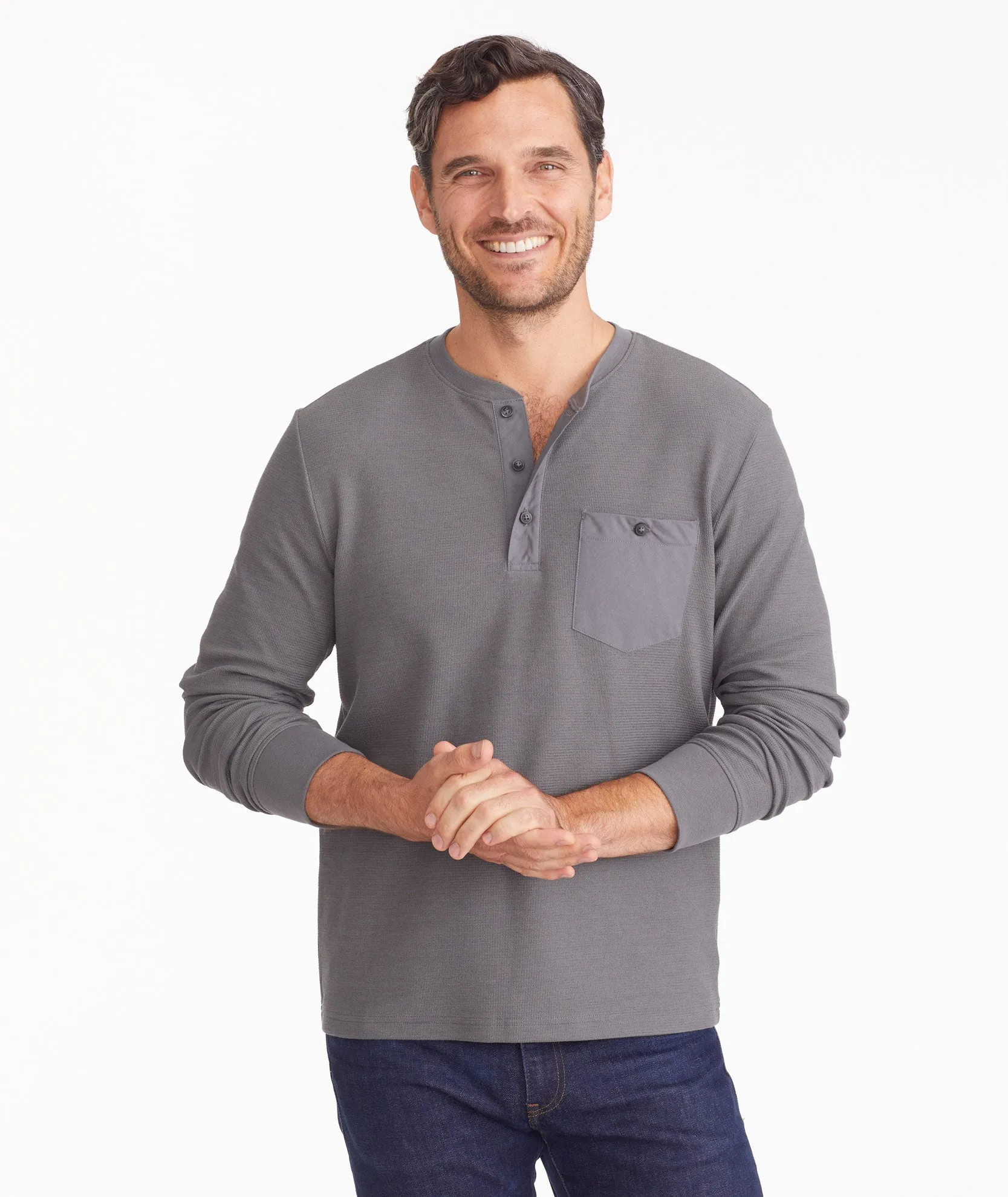 Waffle Long-Sleeve Henley - FINAL SALE