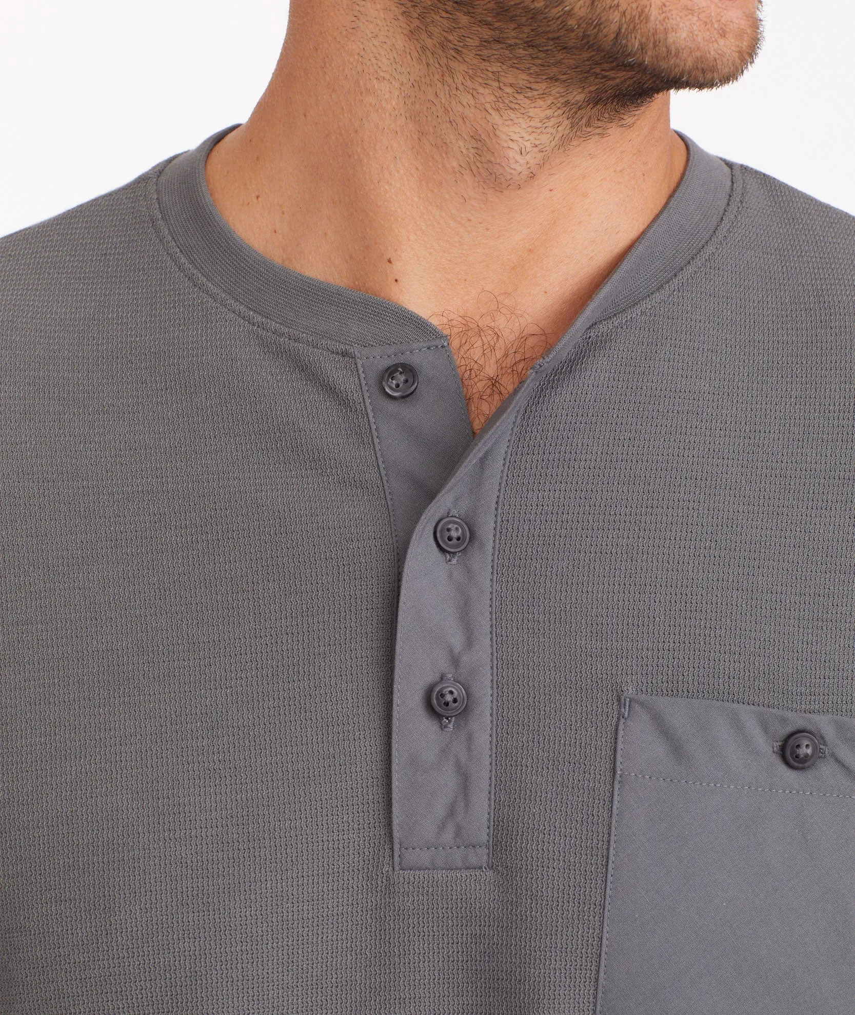 Waffle Long-Sleeve Henley - FINAL SALE