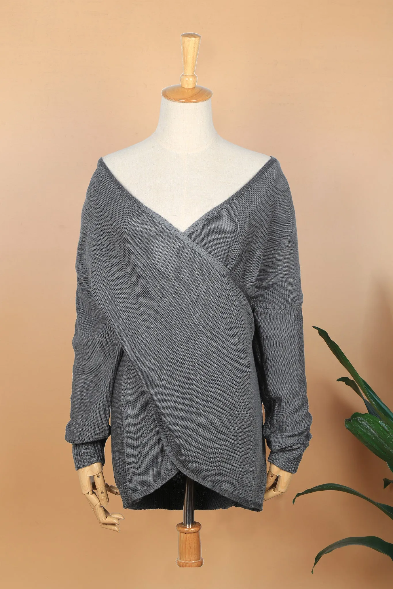 WEALFEEL Cross Effective Loose Sweater